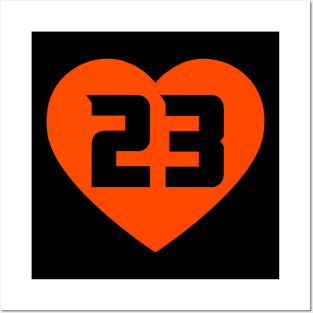 Anaheim Ducks Number 23 Mason McTavish Orange Heart Posters and Art